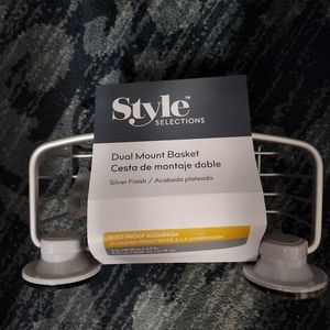 Style selections dual mount shower basket